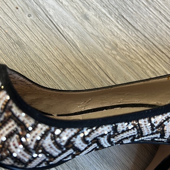 Caparros open toe sparkle black white and gold heels size 6 - Picture 13 of 15